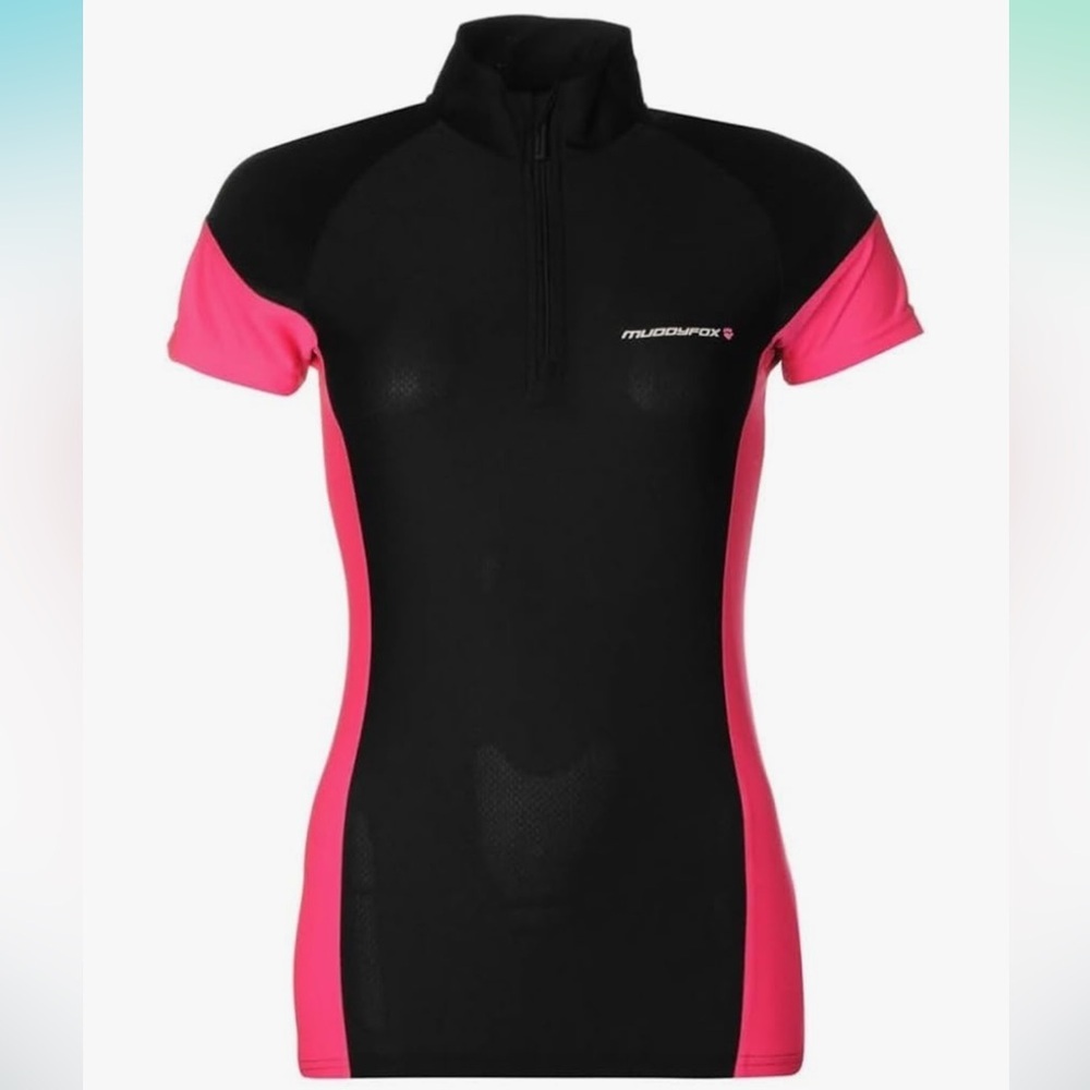 Cycling Black and Pink Fitted Muddyfox Jersey